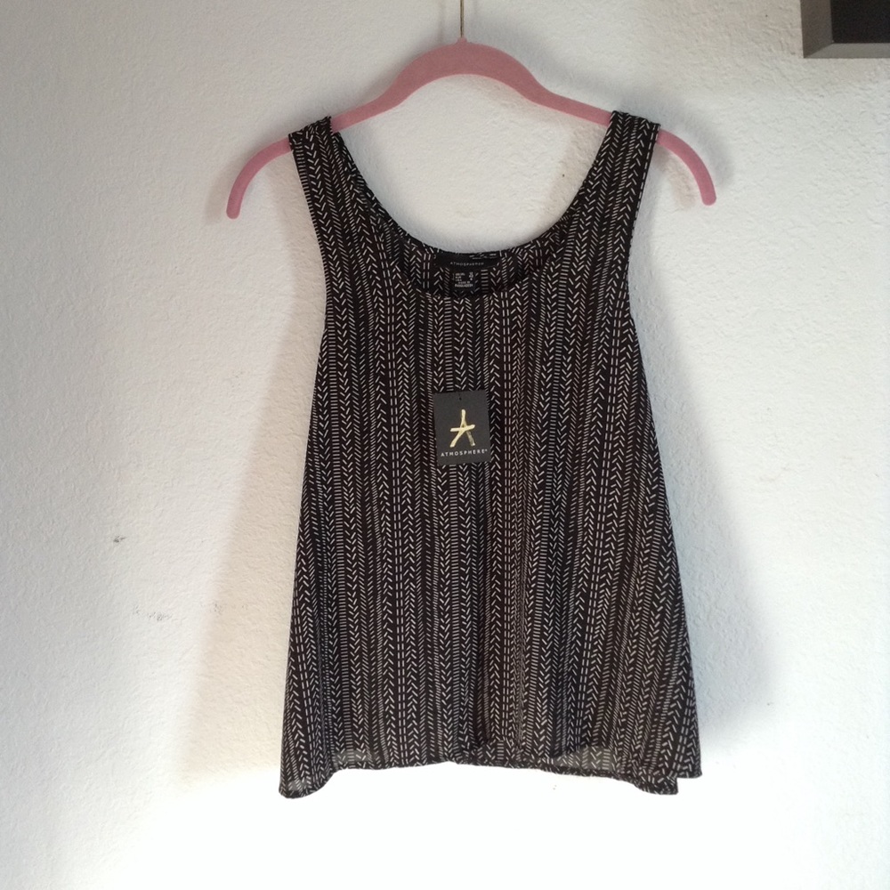 Atmosphere vertical stripe print top